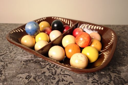 19th Collection of 21 Ivory Snooker Billiard Balls