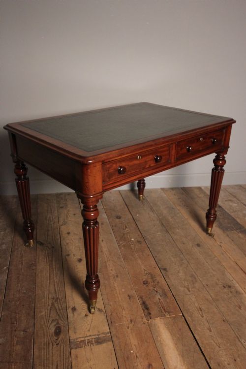 fig 1. T. Willson 19th Century Mahogany Library Writing Table