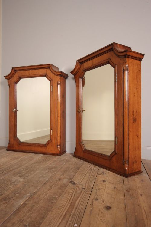 Superb Pair of Country House Apothecary Wall Cabinets