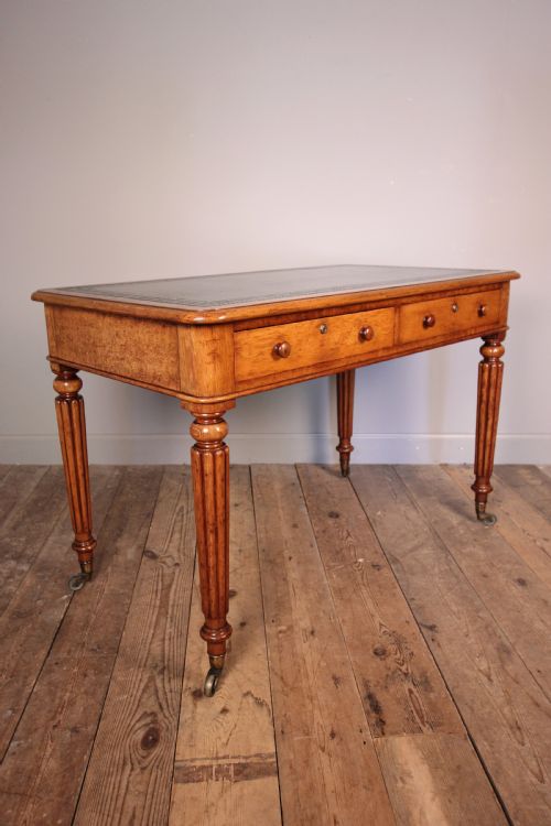 19th C Oak Library Writing Table