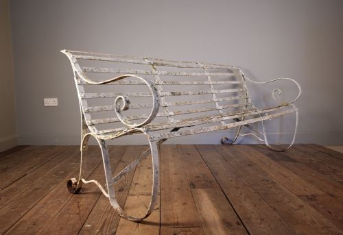 Stunning Victorian Strap Work Iron Bench