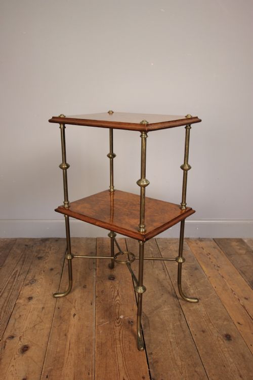 Stylish 19th Century Burr Walnut Etagere Whatnot