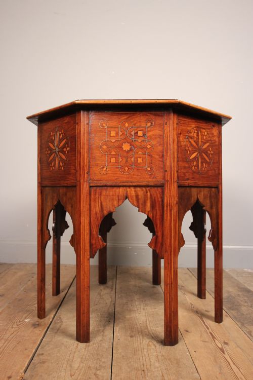 Anglo Indian Brass Inlaid Table