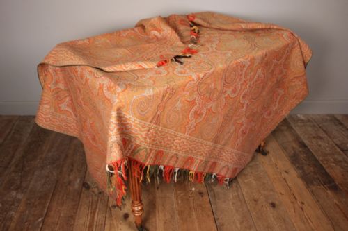 Beautiful 19th Century Norwich Shawl / Throw
