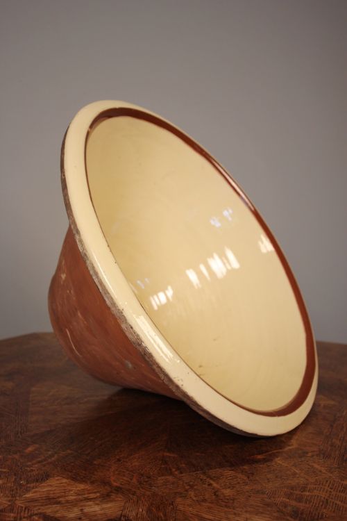 Giant Victorian Earthenware Dough Bowl