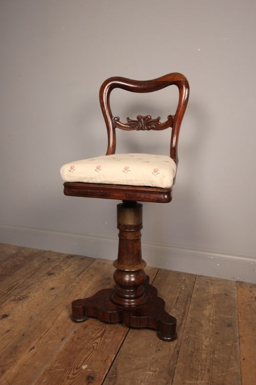 Rosewood William IV Harpist Chair