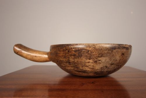 19th C. Primitive Fruitwood Bowl