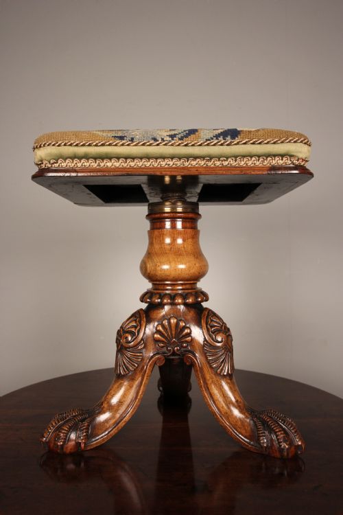 Gillows George IV Revolving Rosewood Stool
