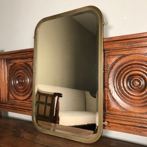 Edwardian Brass Crafters Small Wall Mirror