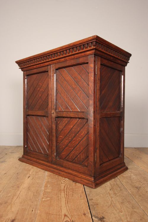 Small Gothic Oak Cabinet