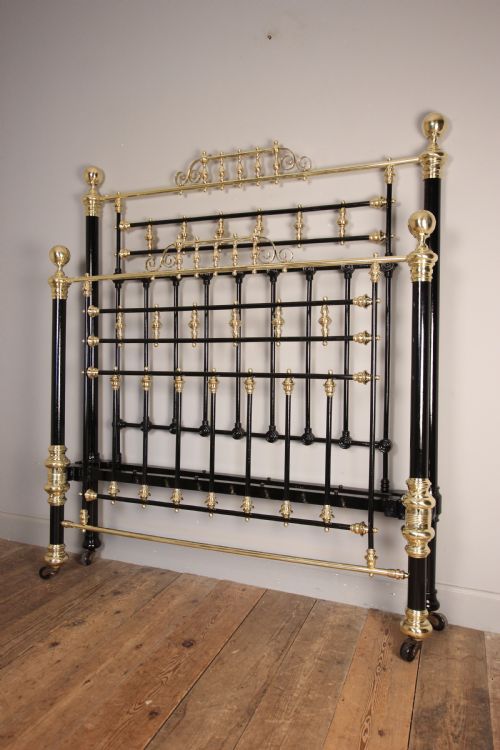 Fine Quality Victorian Brass & Iron Double Bed
