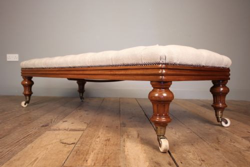 Large 19th C. Walnut Centre Stool