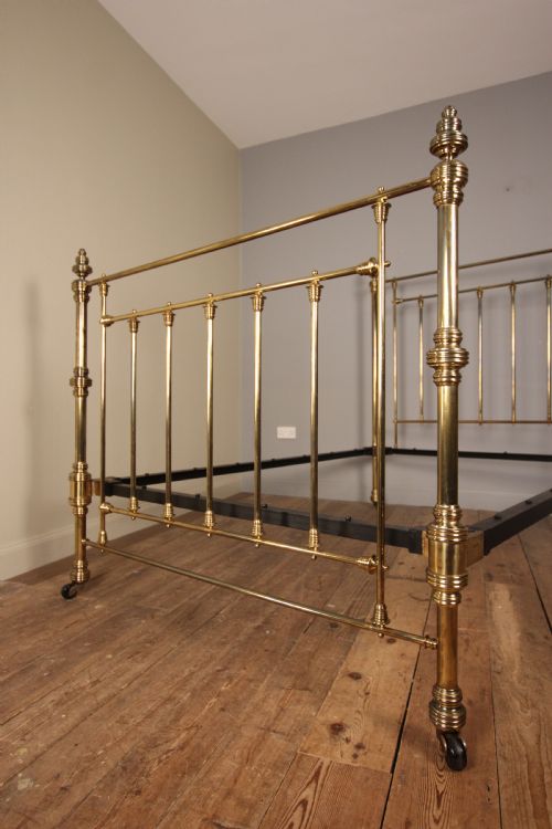 Classic Victorian Lacquered Brass Double Bed