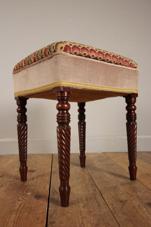 Scottish Mahogany Dressing Table Stool