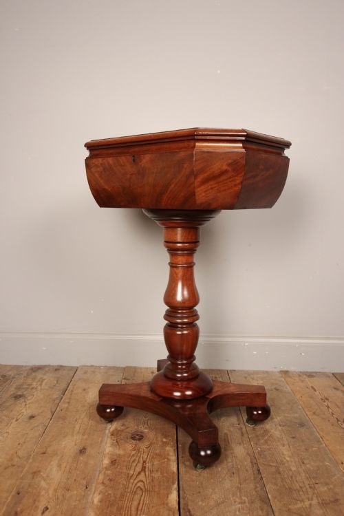 Gillows Mahogany Teapoy Side Table