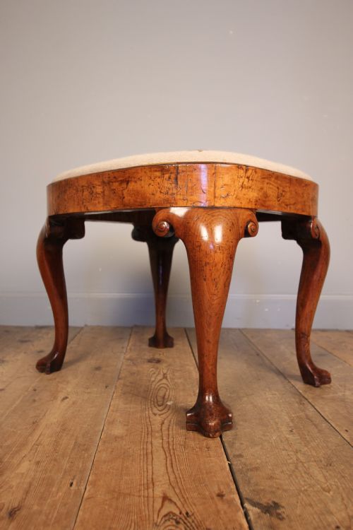 Rare George II Walnut Oval Stool