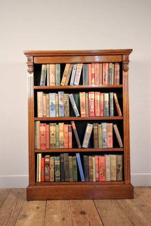 19th C Oak Dwarf Bookcase