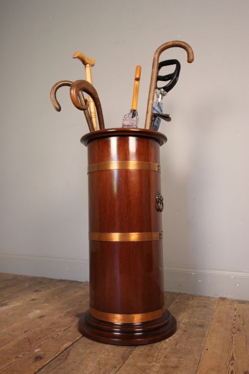 19th C Country House Mahogany Umbrella / Stick Stand