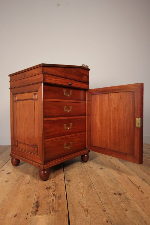 fig 1. Rare Chinese Export Regency Pearwood (Huanghuali) Davenport