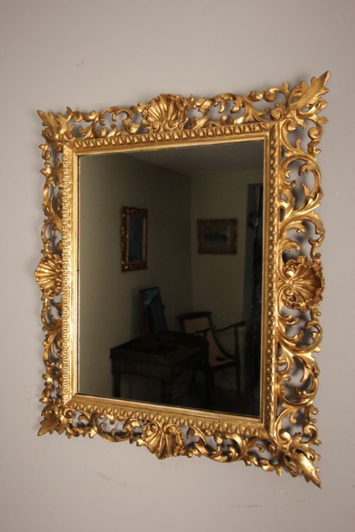 19th C Giltwood Florentine Mirror