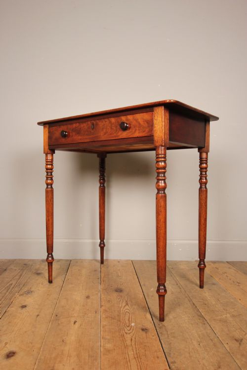 19th C Mahogany Single Drawer Side Table