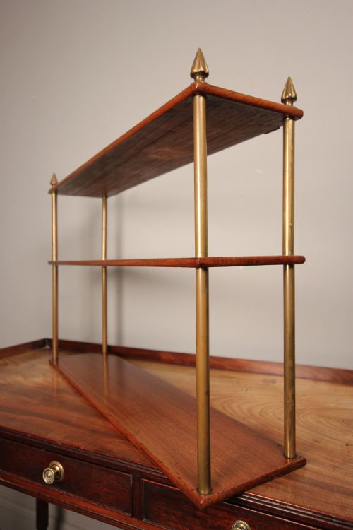 Campaign Military Teak Hanging Wall Shelves
