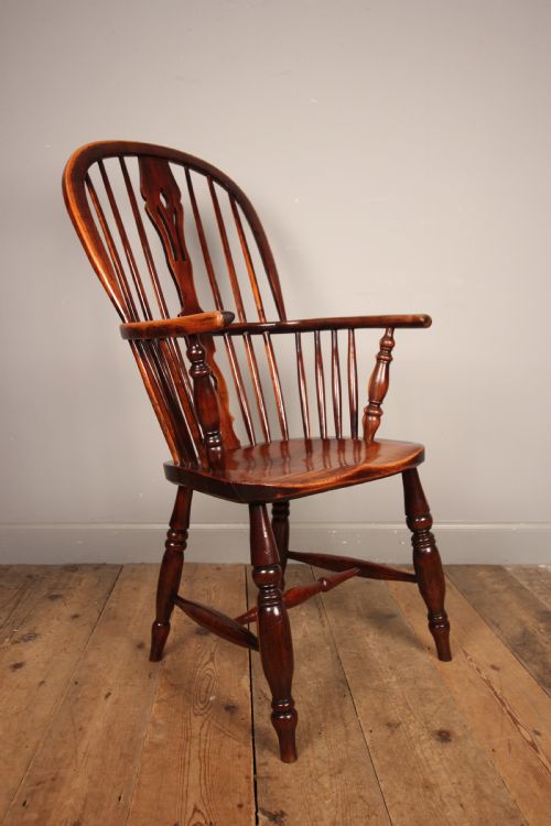 Lancashire High Back Elm Windsor Chair