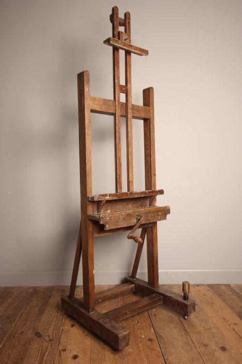 19th Century English Oak Artists Easel
