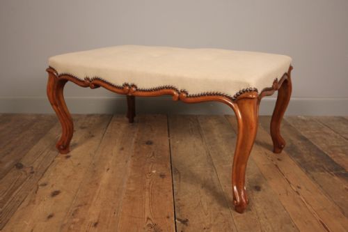 19th C Large Walnut Centre Stool