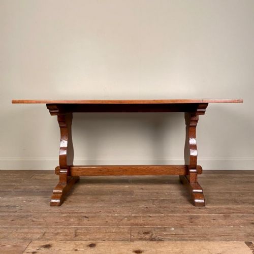 Edwardian Solid Oak Farmhouse Table