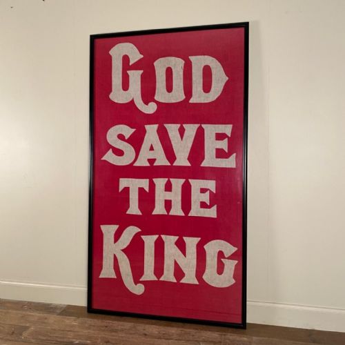 Genuine God Save the King Framed Flag- 1937
