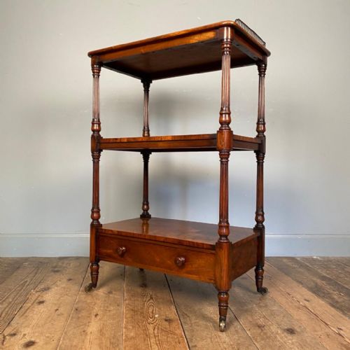 Holland & Sons Burr Walnut Etagere