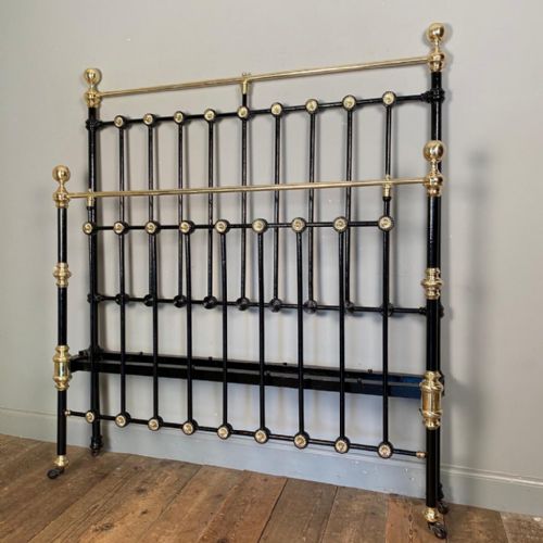 19th C Classic Brass & Iron Bed (Double)