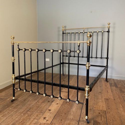 fig 1. 19th C Classic Brass & Iron Bed (Double)