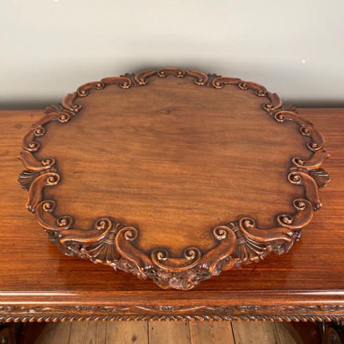 19th C Walnut Country House Lazy Susan