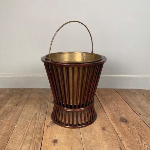 George III Mahogany Peat Bucket