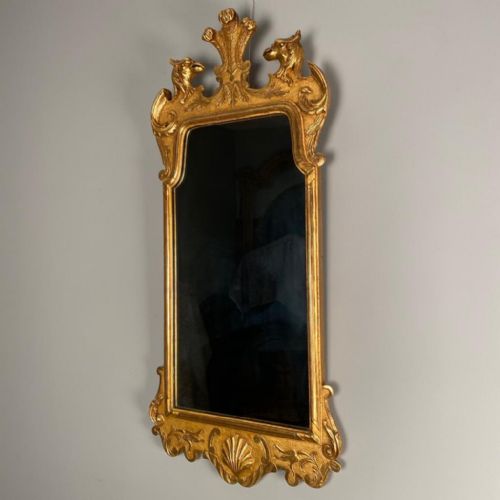 George II Giltwood Style Wall Mirror