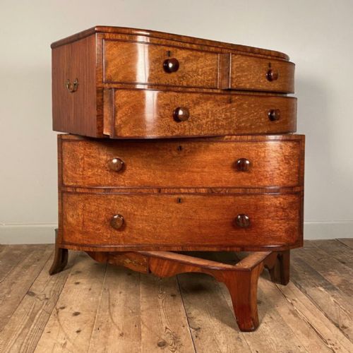 Highly Unusual Regency Mahogany & Rosewood Campaign Chest