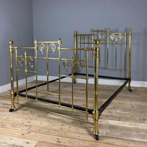 fig 1. 19th C Brass Hoskins & Sewell King Size Bed