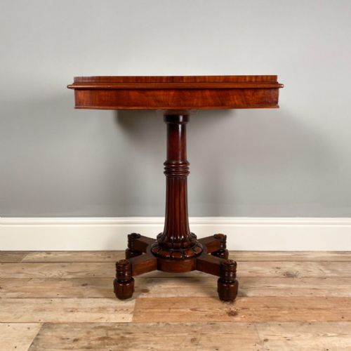 Little William IV Mahogany Occasional Card Table by Wilkinson, London