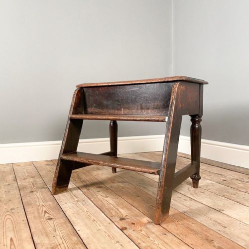 Early 19th C. Mahogany Library Steps