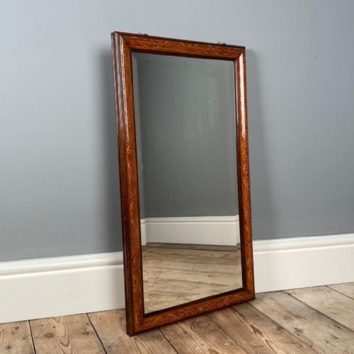 Gillows Cushioned Rosewood Inlaid Mirror