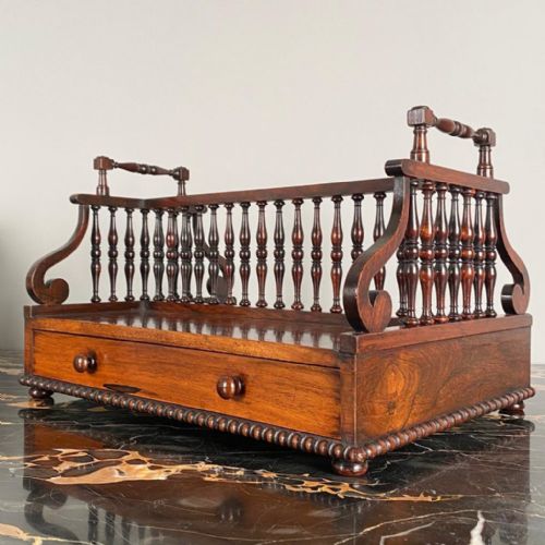 Regency Rosewood Book Carrier Attributed Gillows