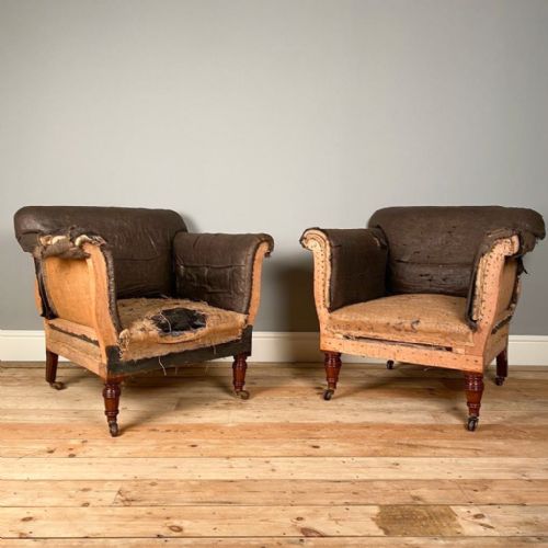 19th C Maple & Co Walnut Upholstered Chairs