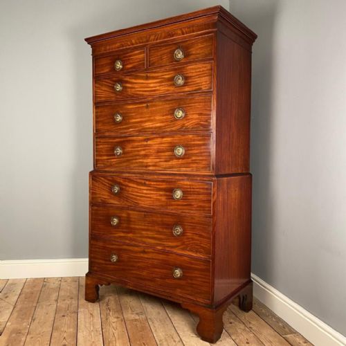 Regency Mahogany Chest on Chest