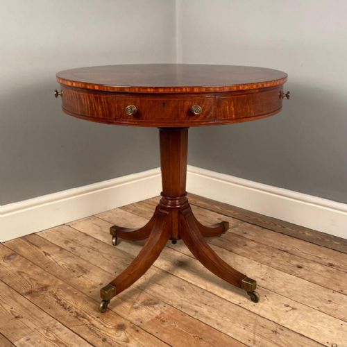 Edwardian Mahogany Drum Table