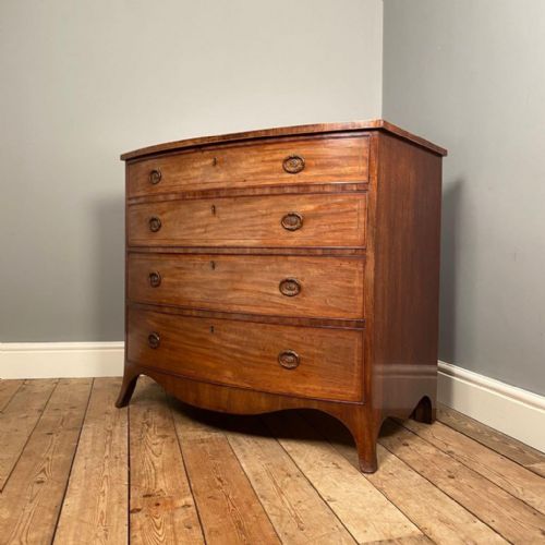 fig 1. Beautiful Gillows Mahogany Bowfront Chest of Drawers