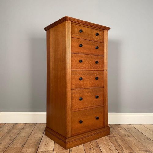 Gillows English Oak Wellington Chest