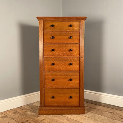 fig 1. Gillows English Oak Wellington Chest