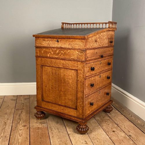 GILLOWS OAK EBONY DAVENPORT - ADDITIONAL PHOTO 2